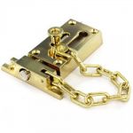 Polished Brass Finish Door Security Door Bolt & Chain (B1636)